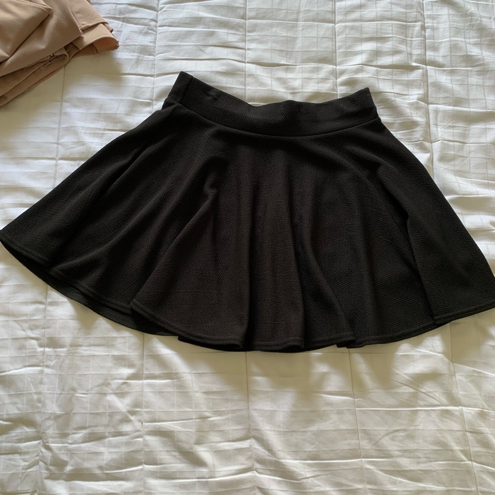 Black mini skirt